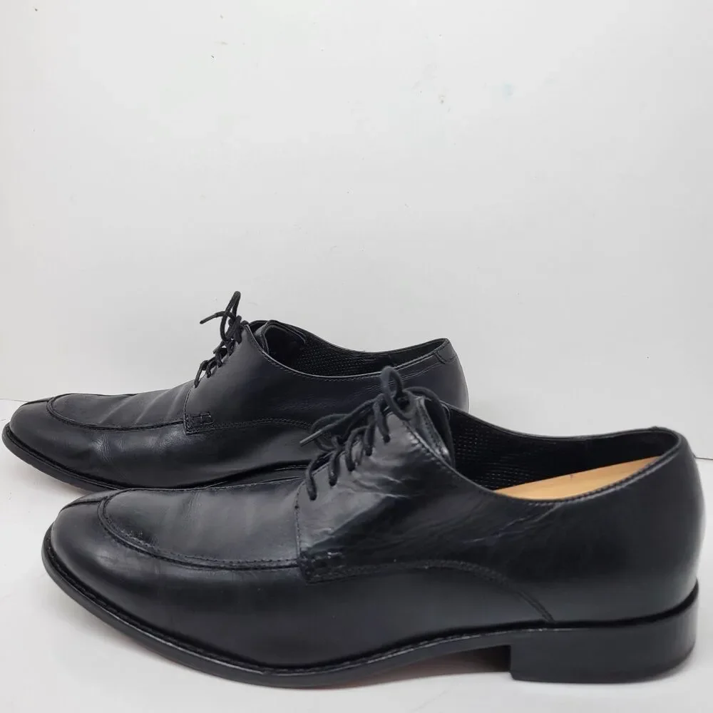 Cole Haan CO8100 Mens Black Leather Split Toe Derbys Size US 12 M Made In India